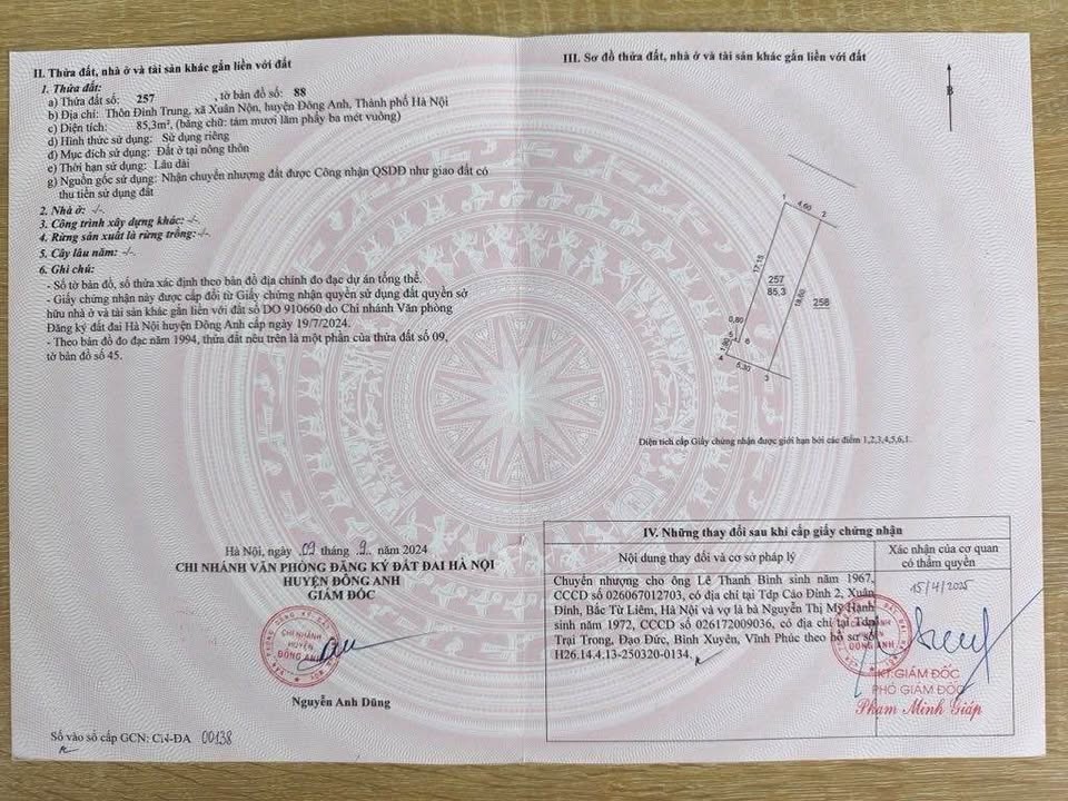 Đất nền đẹp tại Đình Trung, Thụy Lâm, Đông Anh 86m² - Giá tốt đầu tư!