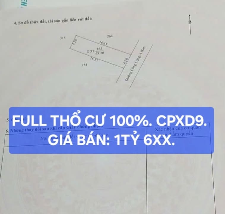 Đất thổ cư 100% Hẻm 379 Trần Quang Diệu, An Thới 69m² - Giá chỉ 1.6 tỷ!