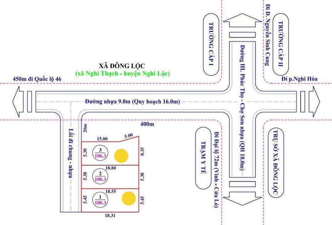 Đất nền Nghi Thạch 100m² giá 1 tỷ - Sổ đỏ chính chủ, đầu tư sinh lời!