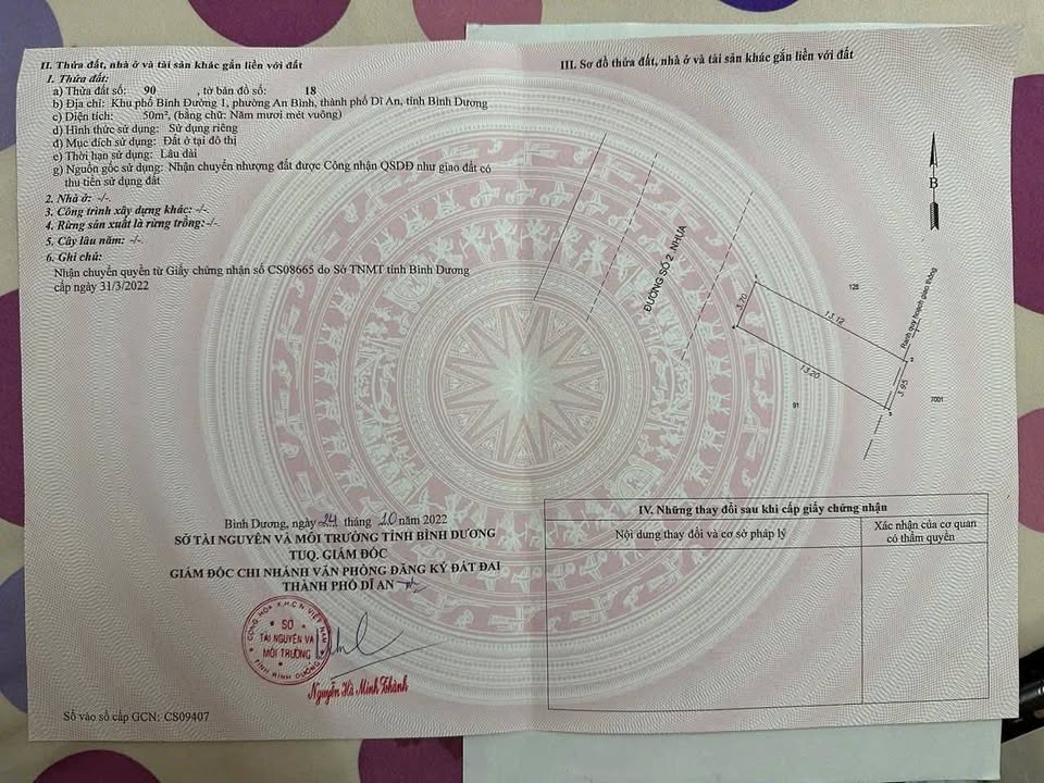 Nhà Dĩ An 50m² giá 2.999 tỷ - Sổ hồng riêng, mặt tiền đường số 2