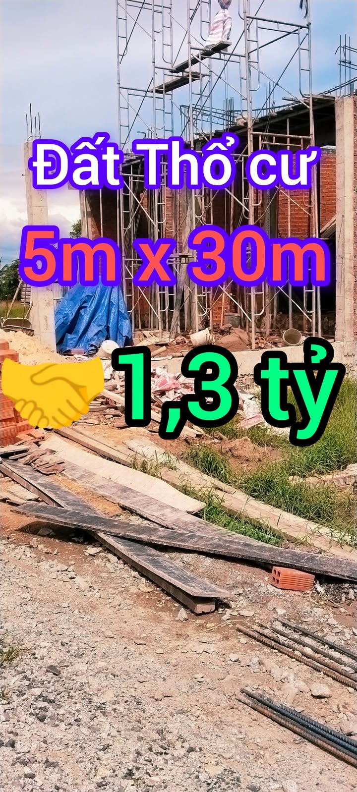 Đất thổ cư 150m² tại ấp Tràm Lạc, 1.3 tỷ - Đầu tư sinh lời ngay!