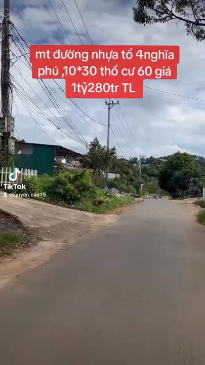 Bán đất mặt tiền đường Nam Kỳ Khởi Nghĩa, Gia Nghĩa, 300m² - Đầu tư sinh lời ngay!