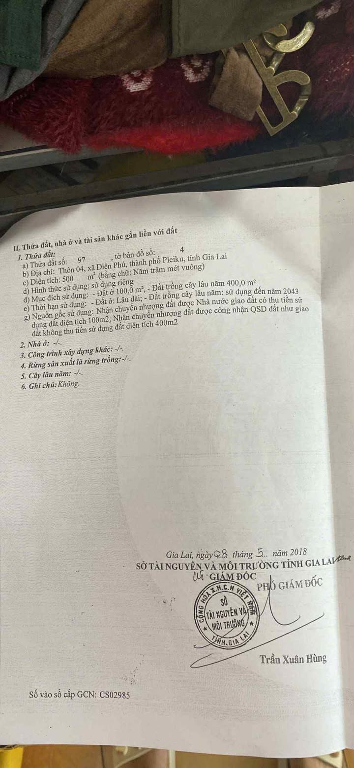 Đất mặt tiền Trần Nhật Duật, Pleiku 500m² giá 3 tỷ - Cơ hội đầu tư vàng!