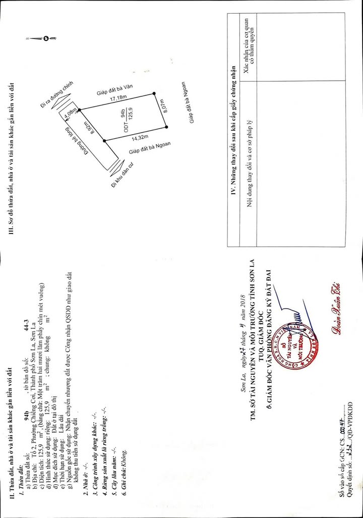 Đất mặt đường 9m tại Chiềng Cơi, Sơn La 125m² - Giá chỉ 799 triệu!