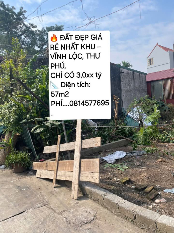 Đất nền Thư Phú, Thường Tín 57m² giá chỉ 3 tỷ - Đầu tư sinh lời ngay!