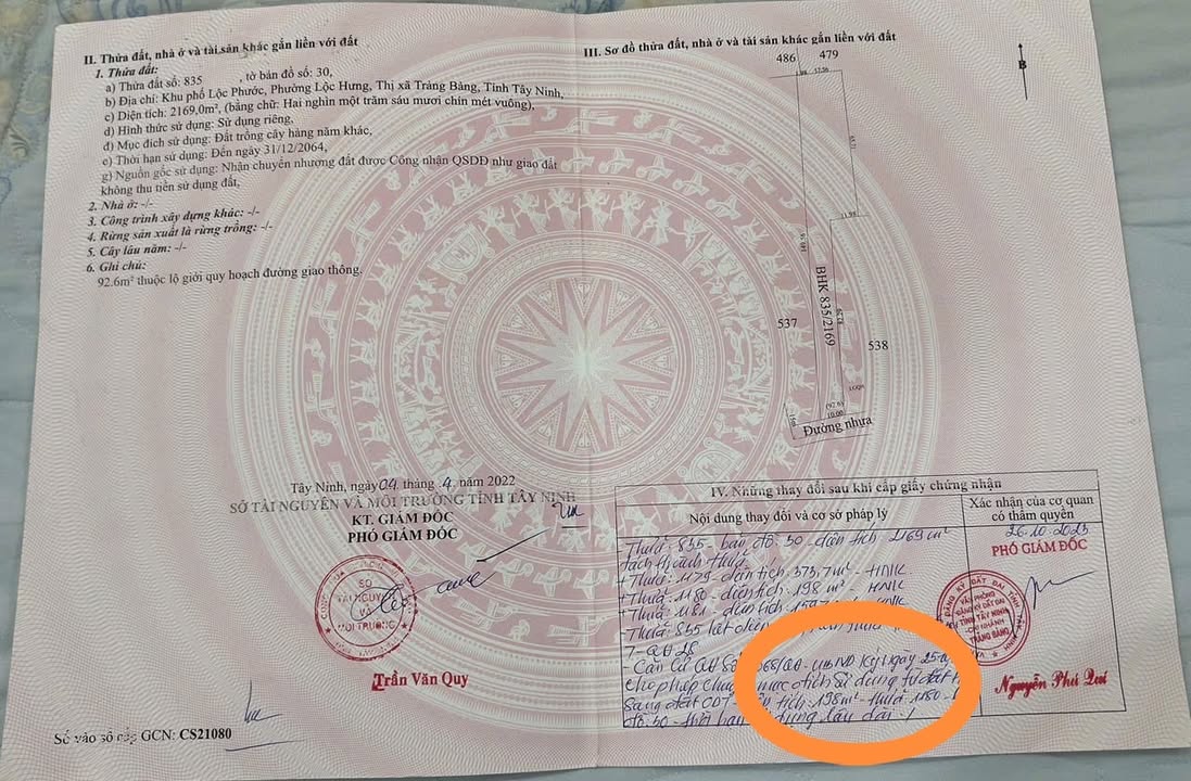 Nhà mặt tiền khu phố Lộc Phước, Trảng Bàng 2991.2m² giá 5.5 tỷ - Cơ hội đầu tư tuyệt vời!