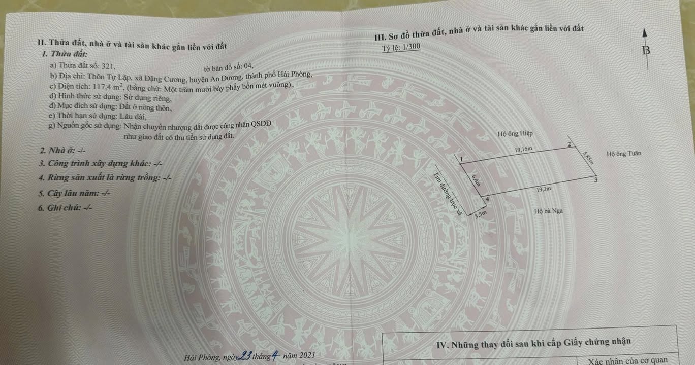 Đất nền 117m² tại thôn Tự Lập, An Dương, Hải Phòng - Kinh doanh sầm uất!