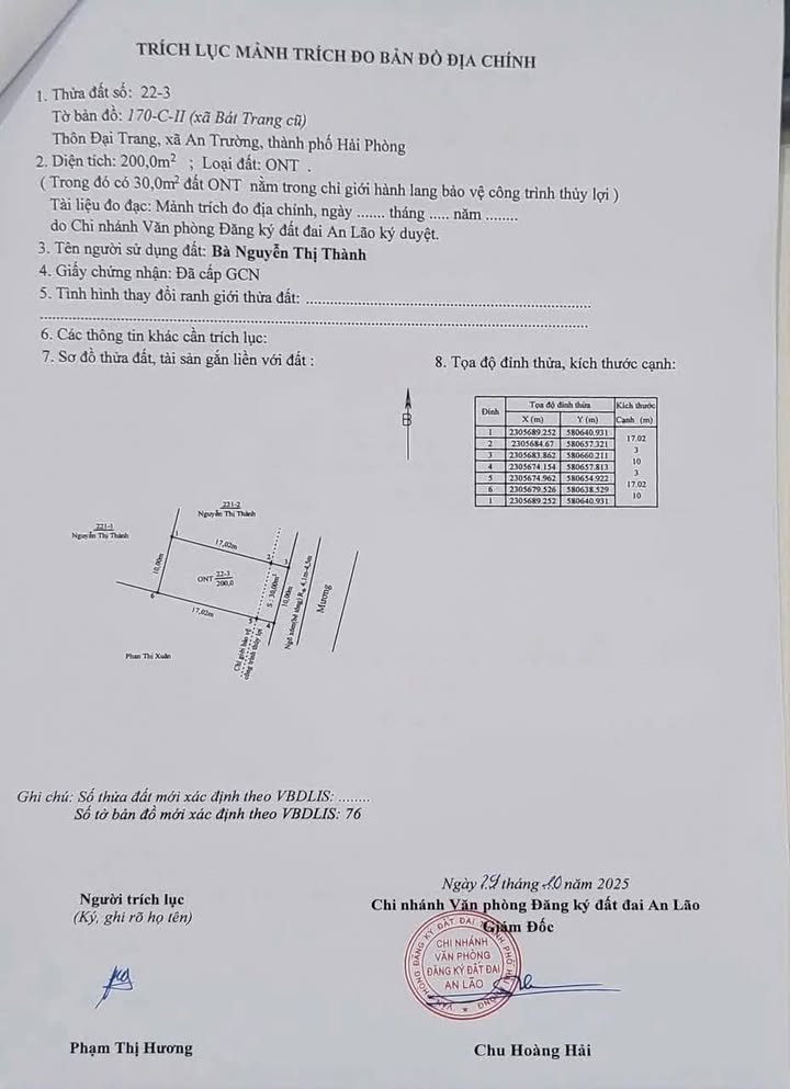 Đất nền An Trường 200m² giá thỏa thuận - Sát KCN Tràng Duệ, view sông đẹp!