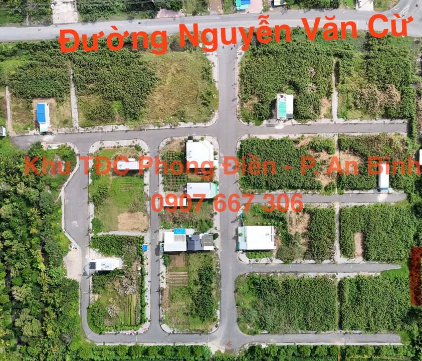Đất nền Khu TĐC Phong Điền, P. An Bình, Cần Thơ 80m² - Sổ hồng công chứng sang tên ngay!