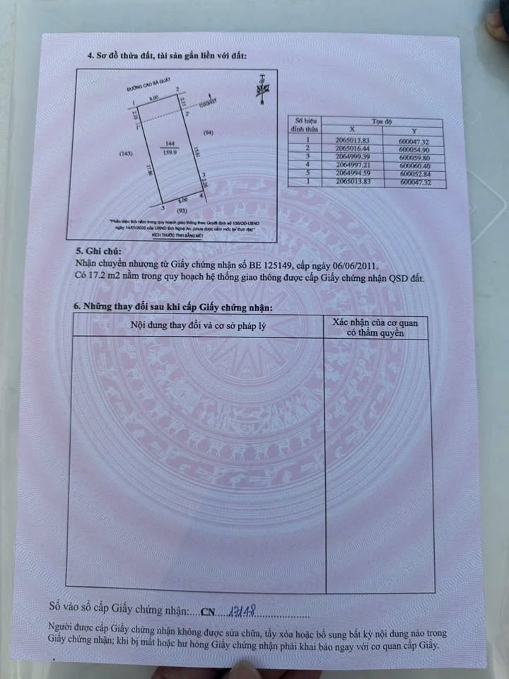 Đất đường Cao Bá Quát, TP Vinh 159m² giá 11 tỷ - Tặng nhà full nội thất!