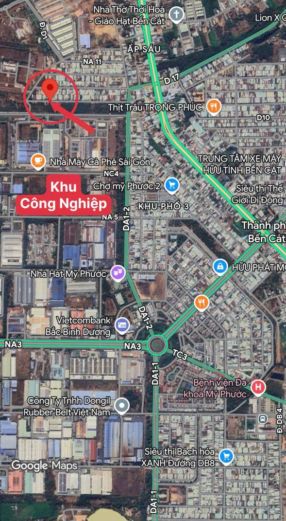 Đất nền mặt tiền đường NA8, Mỹ Phước, Bến Cát - Diện tích 300m² giá 4.1 tỷ - Đầu tư sinh lời ngay!