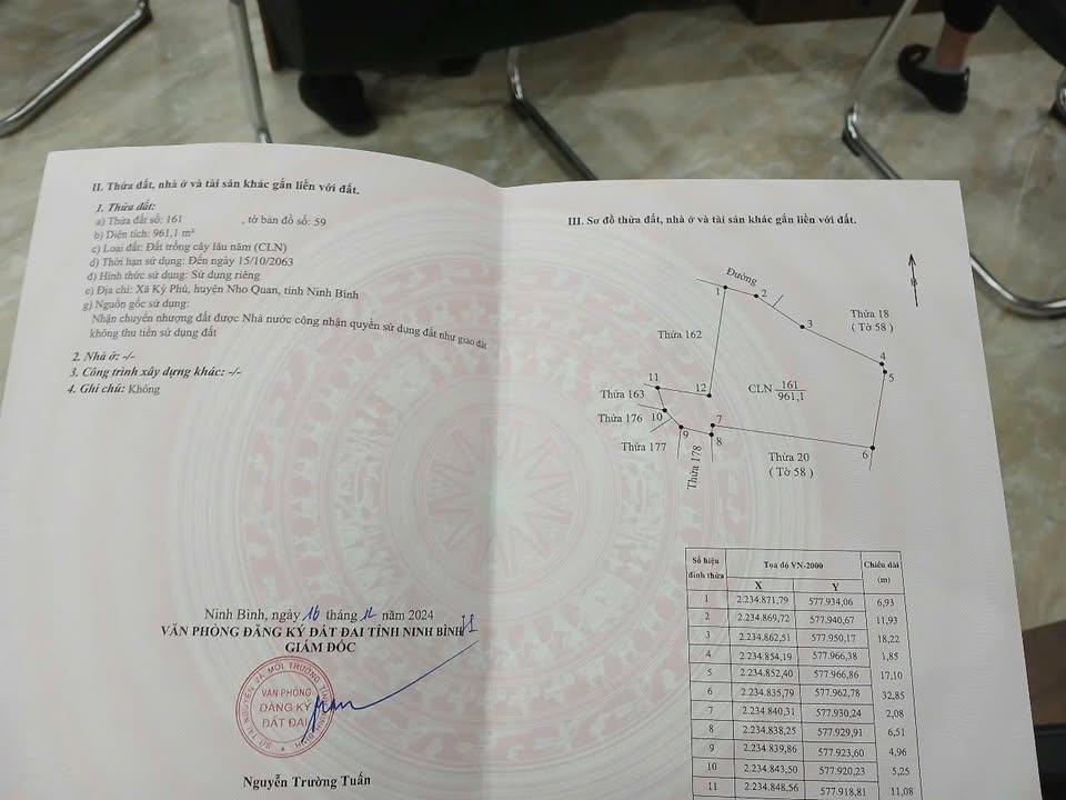 Đất vườn Kỳ Phú Ninh Bình 1000m² giá 300 triệu - Đầu tư sinh lời ngay!