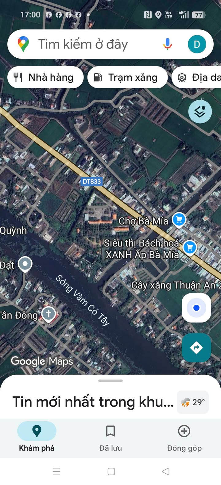 Nhà vườn Thủ Thừa Long An 3800m² giá 4.1 tỷ - View sông tuyệt đẹp!