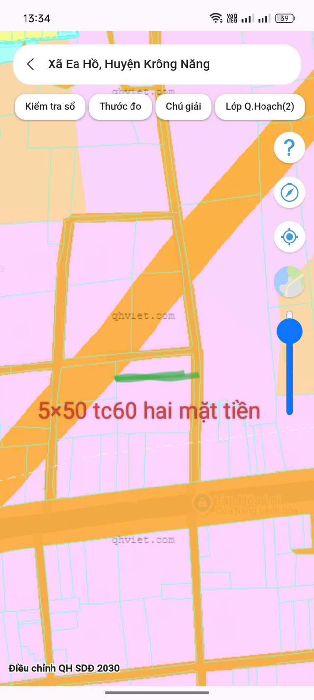 Đất nền chính chủ tại xã Krông Năng 265m² giá chỉ 100 triệu - Cơ hội đầu tư hấp dẫn!