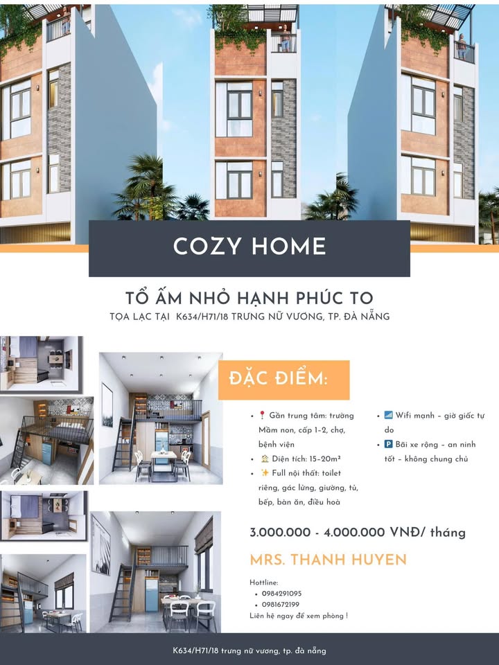 Phòng cho thuê mới xây tại Hải Châu 17m² giá từ 3 triệu - Sẵn sàng vào ở ngay!