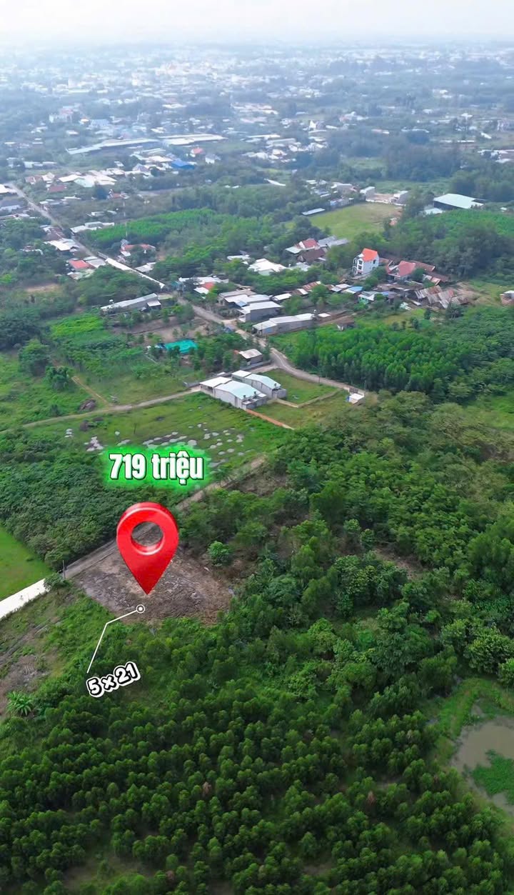 Đất nền Giang Điền, Trảng Bom 105m² chỉ 719 triệu - Sổ đỏ thổ cư 100%!