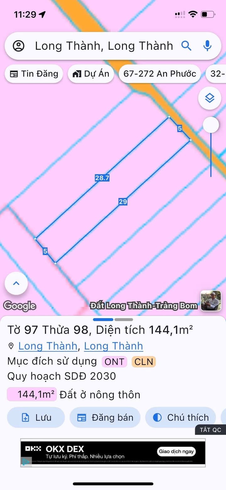 Đất thổ cư Lộc An 144m² chỉ 1.32 tỷ - Giá tốt nhất khu vực!