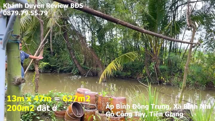 Bán nhà vườn 626m² – Bình Đông Trung, Gò Công Tây – Giá 1.4 tỷ, không gian sống lý tưởng!