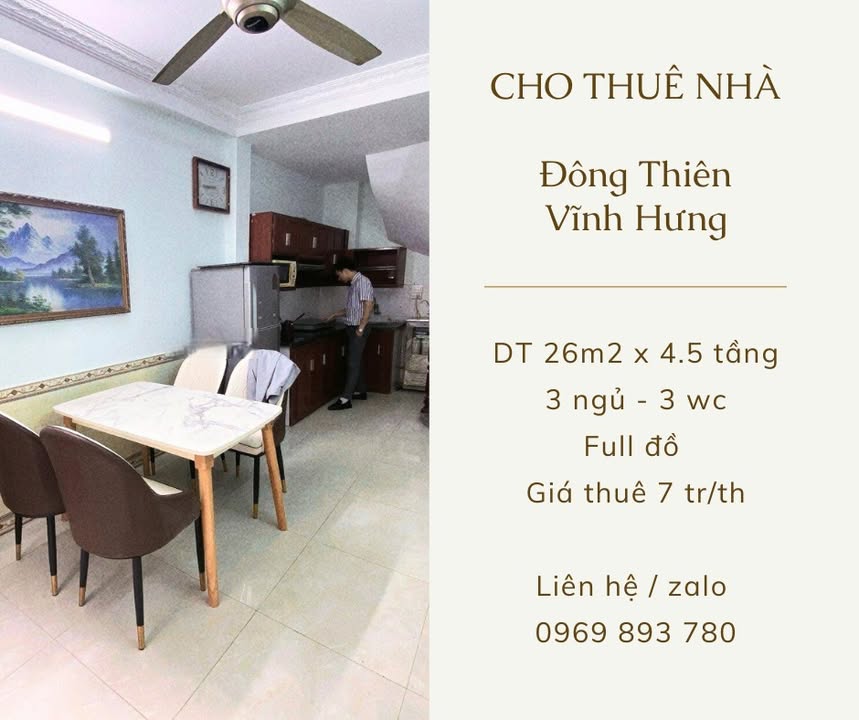 Nhà cho thuê ngõ 140 Đông Thiên, Vĩnh Hưng, 26m² giá 7 triệu - Bàn giao ngay!