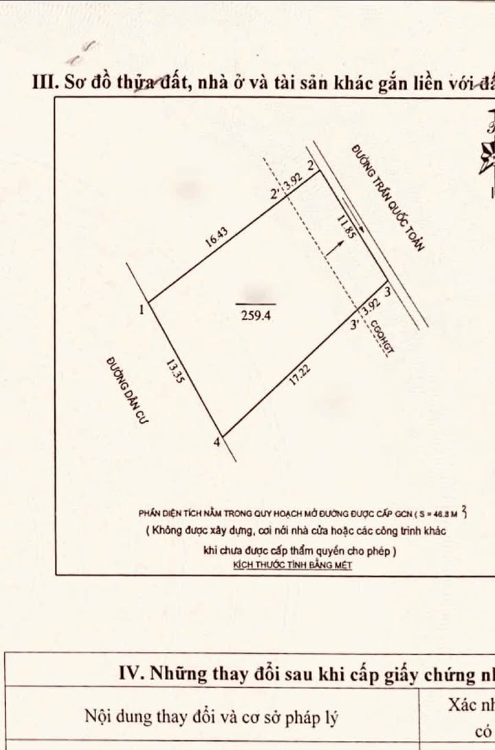 Bán đất kinh doanh mặt đường Trần Quốc Toản, Vinh 260m² - Vị trí đắc địa thuận lợi!
