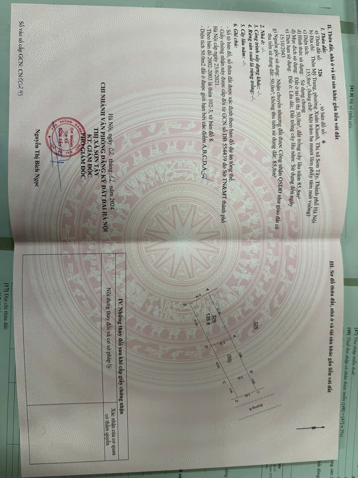 Đất nền góc 2 mặt tiền phường Tùng Thiện 135m² giá 3 tỷ - Đầu tư sinh lời lý tưởng!