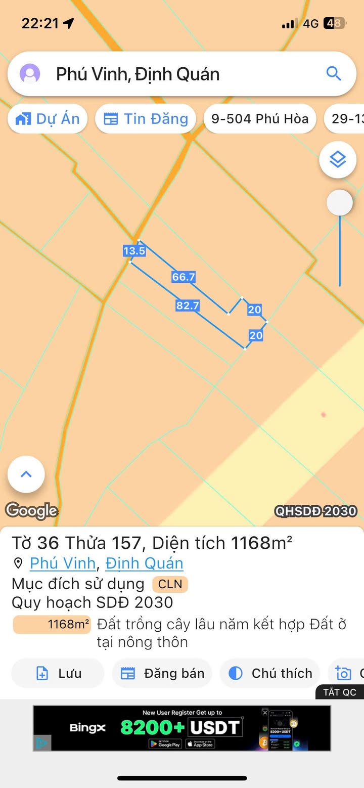 Đất nền Phú Vinh, Vĩnh Cửu 1168m² giá chỉ 365 triệu - Sổ hồng chính chủ, đầu tư sinh lời!