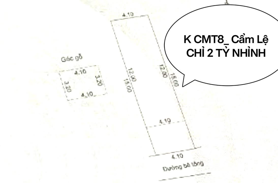 Đất Cẩm Lệ Đà Nẵng 62m² giá 2 tỷ - Nhà cũ tặng kèm, ô tô vào tận cửa!