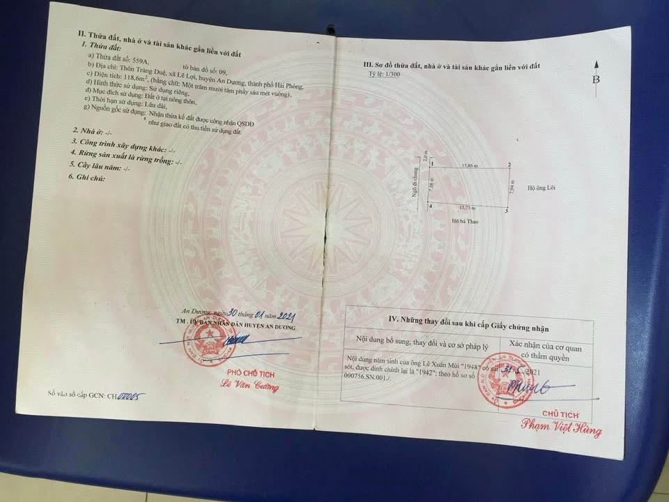 Đất nền Lê Lợi, An Dương 235m² giá đầu tư - Cơ hội vàng cho nhà đầu tư!