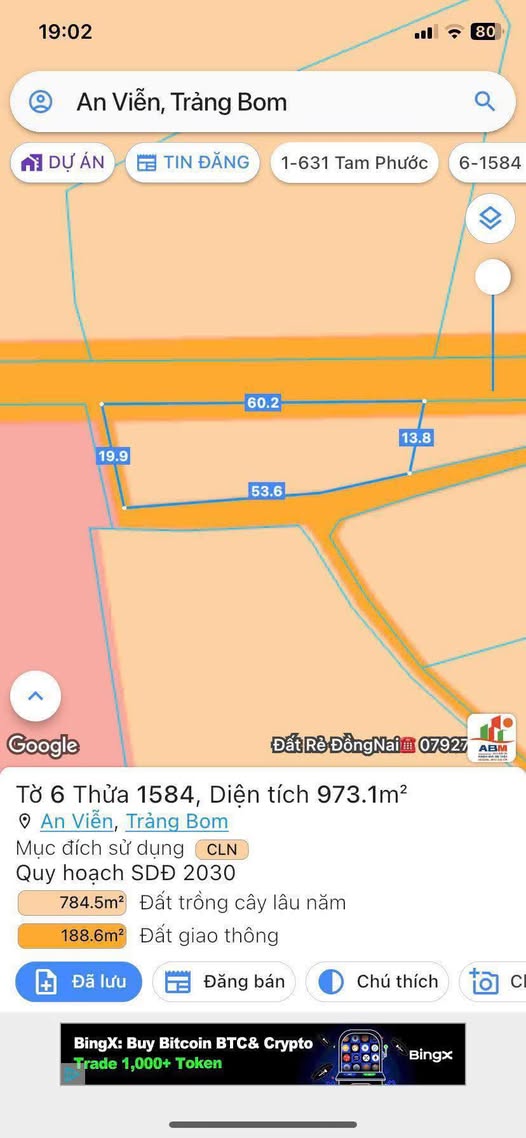 Đất nền Trảng Bom Đồng Nai 60m² giá 3 tỷ - Mặt tiền đường 234, đầu tư sinh lời!