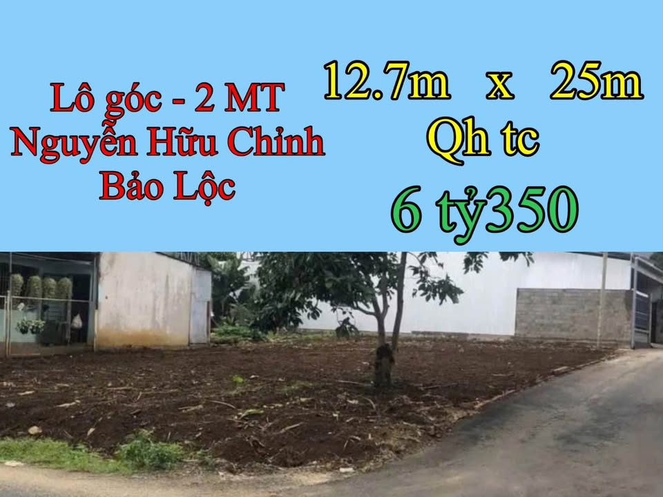 Đất 2 mặt tiền Nguyễn Hữu Chỉnh, Bảo Lộc 317m² giá 6.35 tỷ - Vị trí kinh doanh đắc địa!