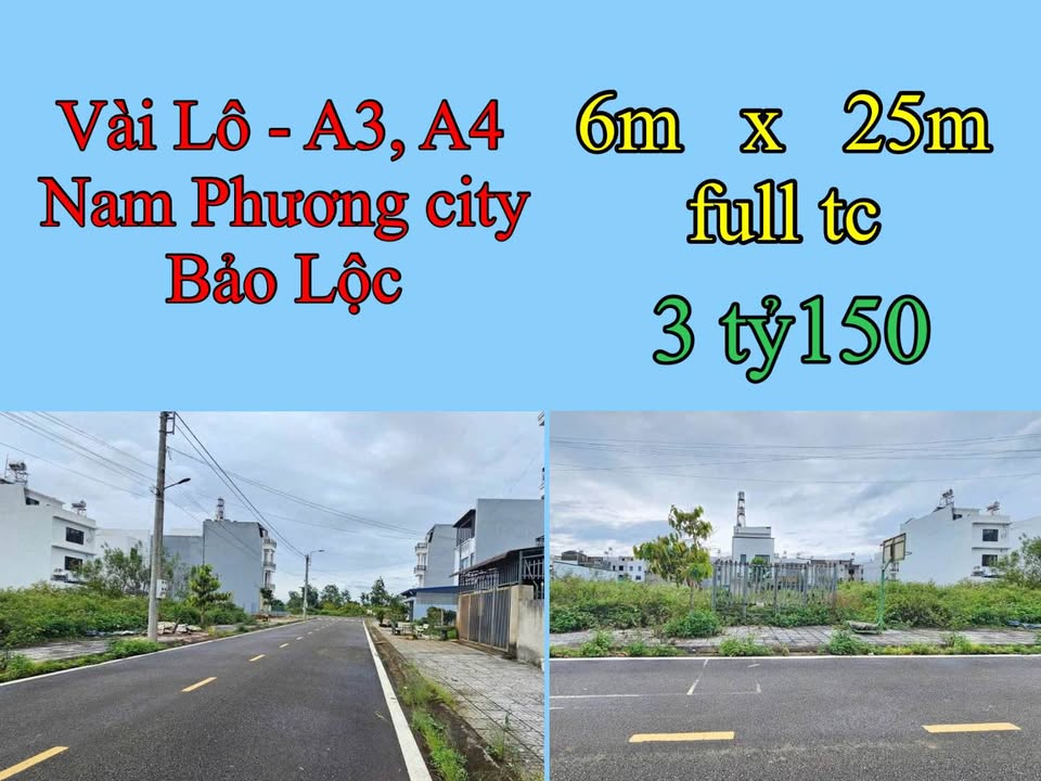 Đất nền trung tâm Nam Phương City Bảo Lộc 150m² giá 3.15 tỷ - Sổ đỏ chính chủ!