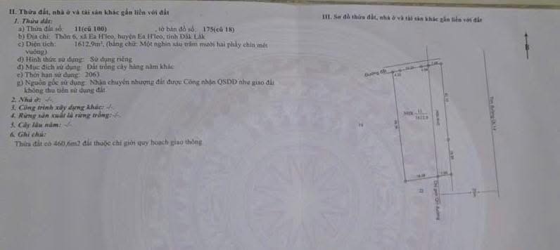Đất 2 mặt tiền Quốc lộ 14 xã Ea H’leo Đắk Lắk 61m² giá 6 tỷ - Tiềm năng đầu tư cao!