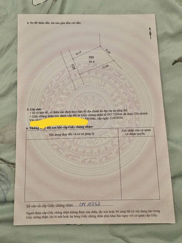 Đất nền Tuy Lai, Mỹ Đức 54m² giá 800 triệu - Đầu tư nhanh tay!