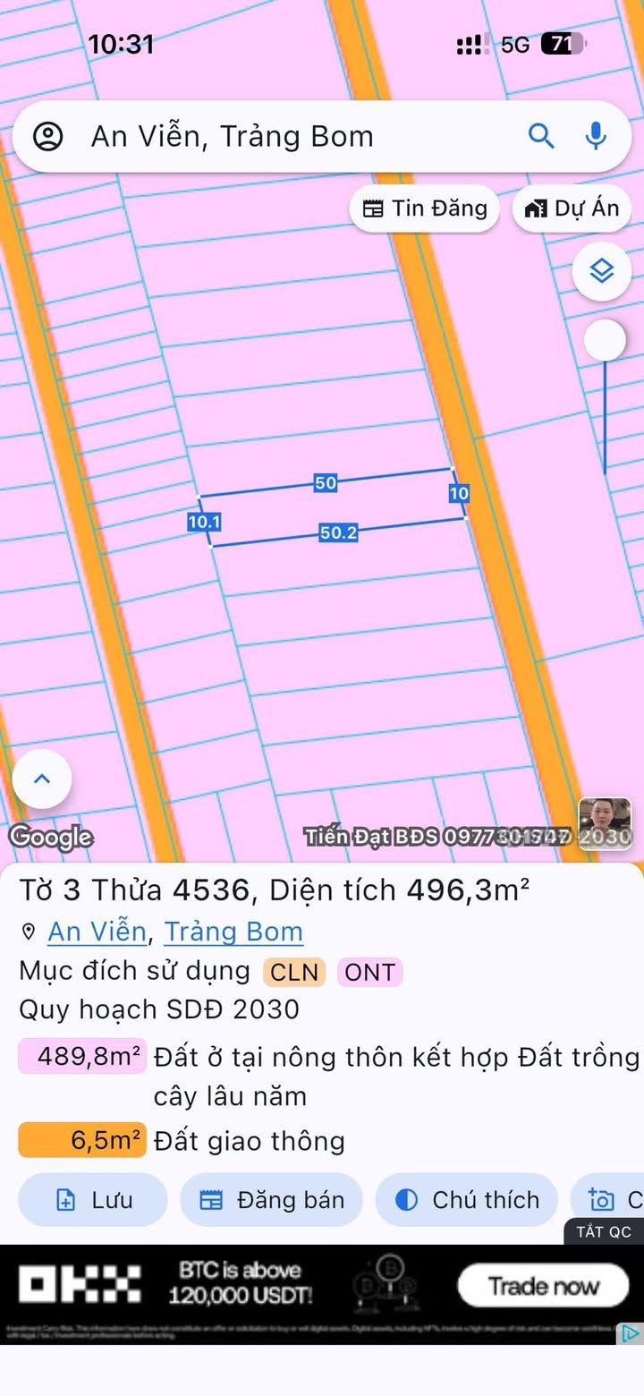 Đất nền An Viễn, Trảng Bom 500m² giá 3 tỷ - Vị trí đắc địa, đầu tư sinh lời