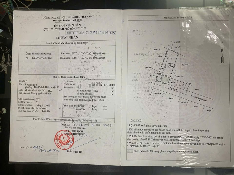 Nhà phố Tân Chánh Hiệp Q12 92m² giá 4.2 tỷ - Cơ hội đầu tư tuyệt vời!