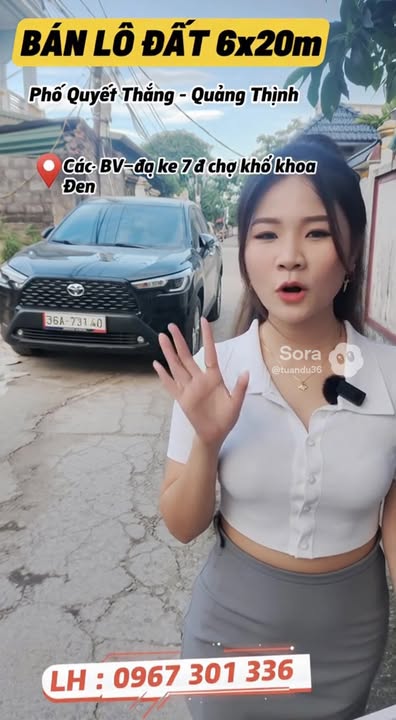 Lô đất 6x20m tại trung tâm Quảng Thịnh, giá 1.4 tỷ - Cơ hội vàng cho nhà đầu tư!
