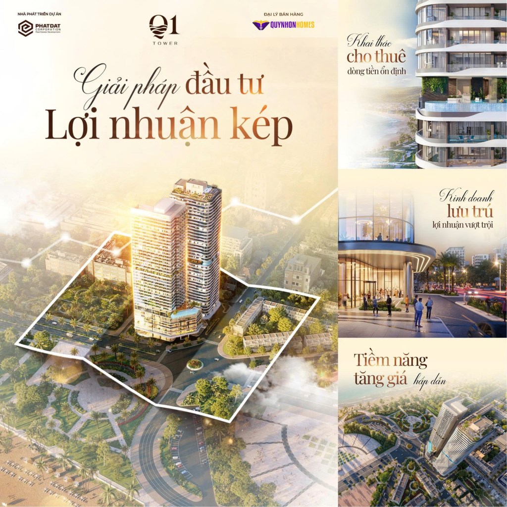 Căn hộ biển Q1 Tower Quy Nhơn 37m² giá chỉ 2.2 tỷ - Đầu tư sinh lời hấp dẫn!