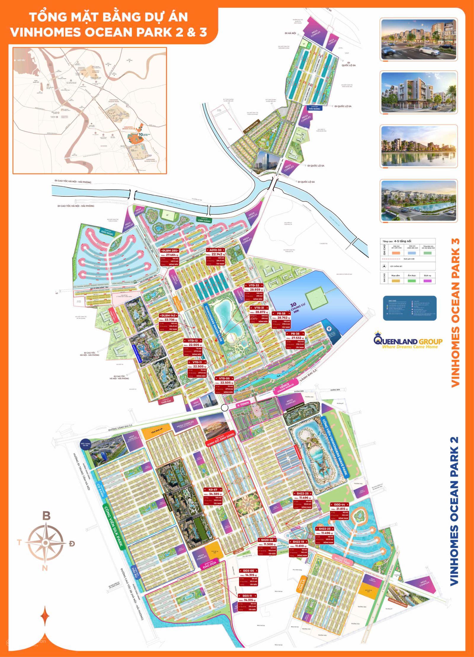 Nhà liền kề VIP Vinhomes Ocean Park 3, Hưng Yên 75m² giá 10.x tỷ - Vị trí vàng tiềm năng tăng giá!