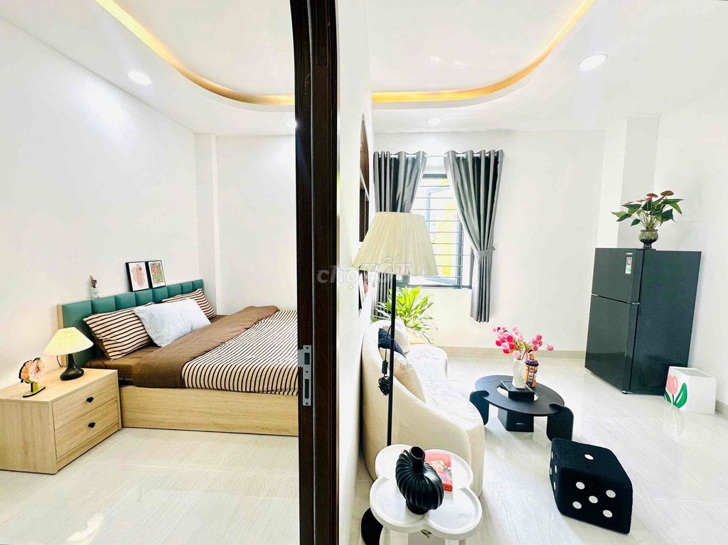 Căn hộ cho thuê 1 phòng ngủ 45m² tại Bình Thạnh giá 8.5 triệu - Full nội thất hiện đại!