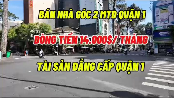 Bán nhà góc 2 mặt tiền Bùi Thị Xuân, Quận 1 - Diện tích 305m², giá 360 tỷ - Dòng tiền mạnh 14.000$/tháng!