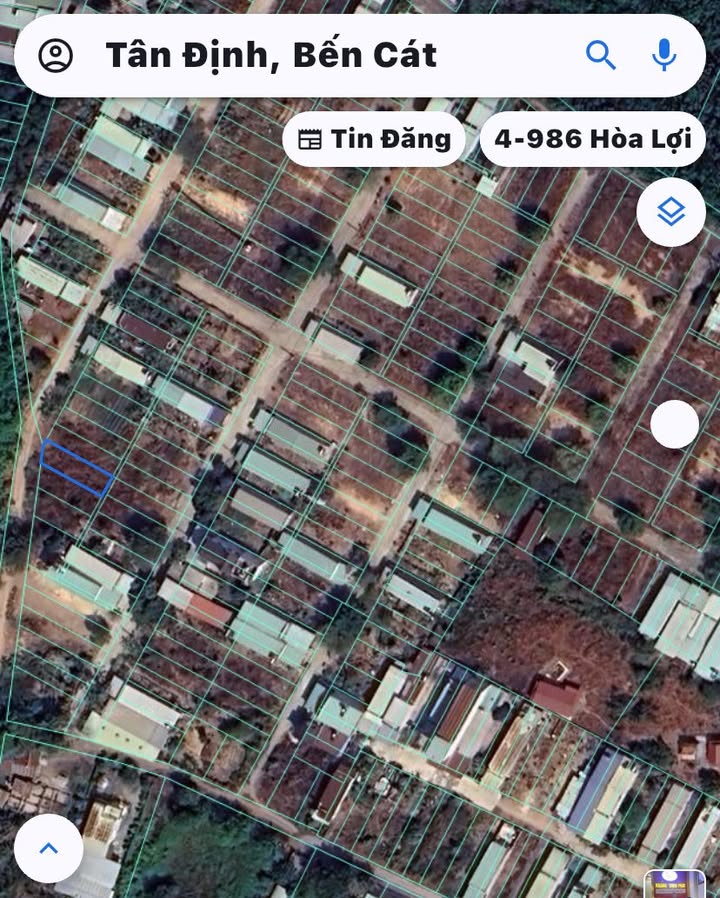 Đất thổ cư Tân Định, Bến Cát 120m² giá 1.33 tỷ - Sổ đỏ riêng, hướng Tây Bắc!