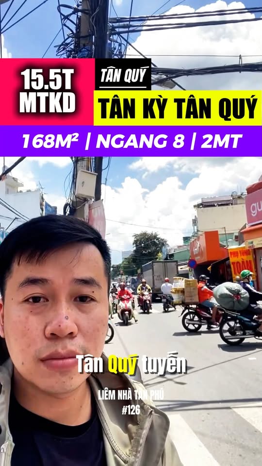 Nhà mặt tiền Tân Kỳ Tân Quý, quận Tân Phú 168m² giá 15.5 tỷ - Đầu tư sinh lời ngay!