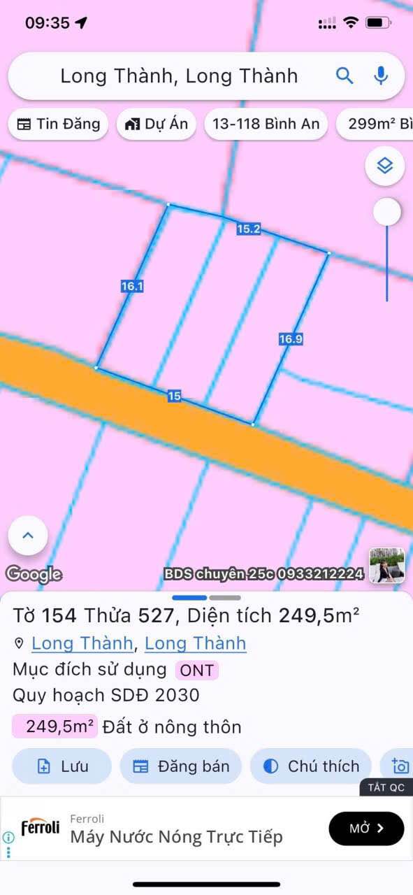 Đất thổ cư ấp 6A Bình Sơn Long Thành 85m² giá 1.3 tỷ - Đầu tư sinh lời ngay!