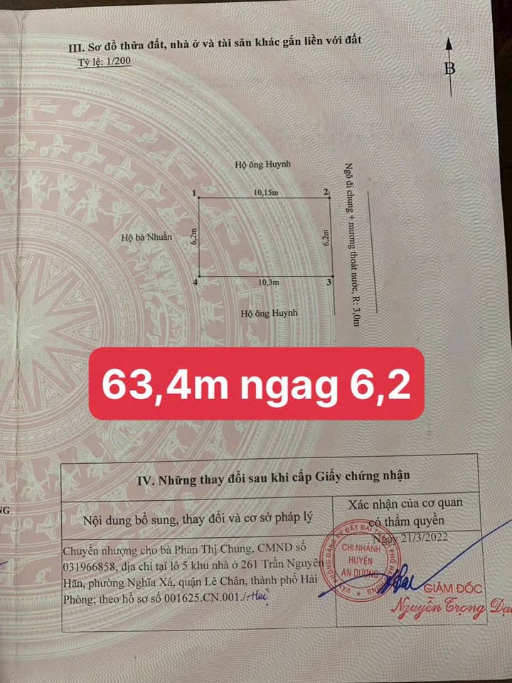 Nhà bán Hồng An, Hải Phòng 63.4m² giá 900 triệu - Vị trí trung tâm, tiện ích đầy đủ!