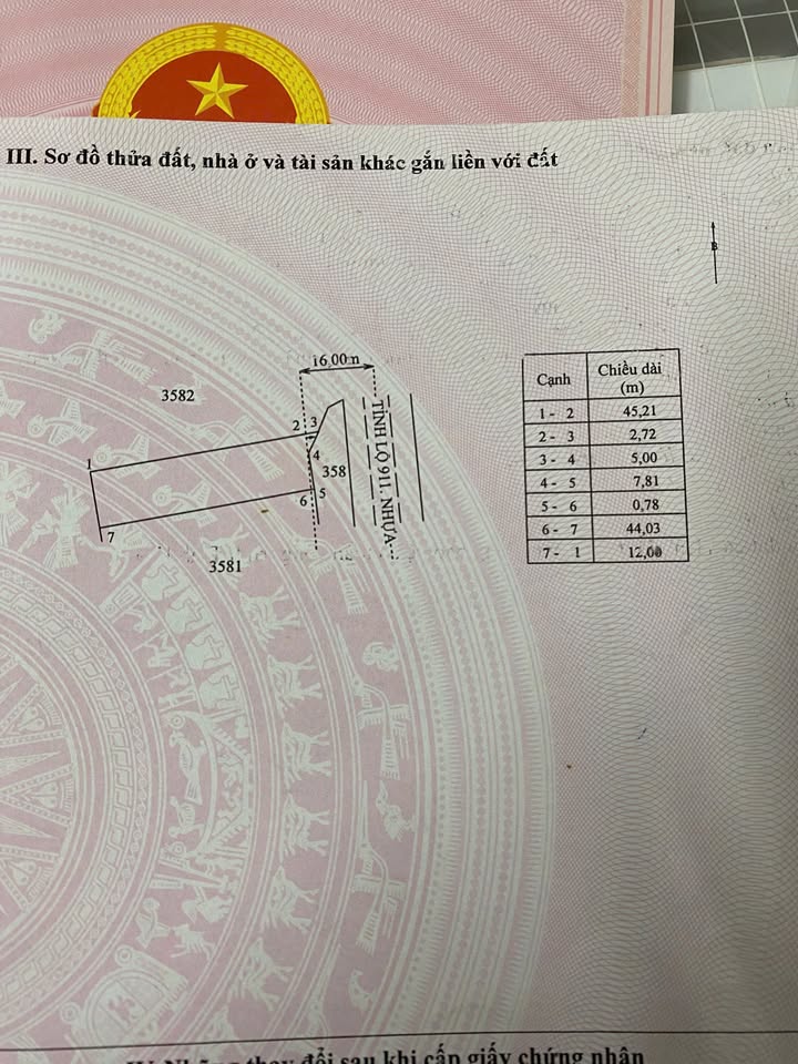 Đất mặt tiền Tỉnh Lộ 911, 600m² giá 2.65 tỷ - Cơ hội đầu tư tuyệt vời!