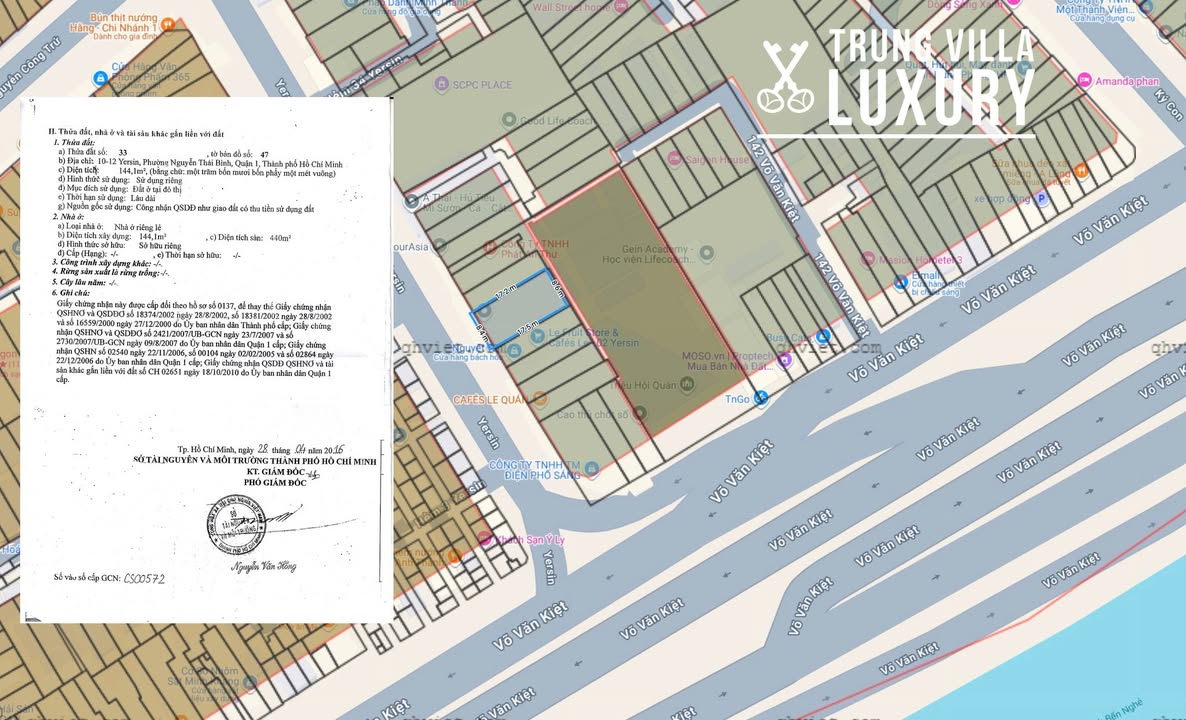 Nhà mặt tiền 10-12 Yersin, Quận 1, 144m² giá 110 tỷ - Đầu tư sinh lời ngay!