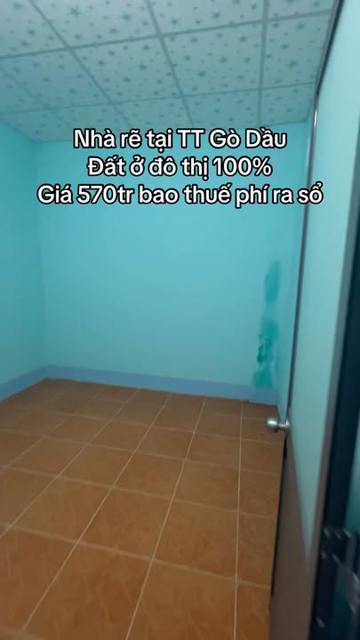 Nhà cấp 4 tại TT.Gò Dầu 80m² giá 570 triệu - Dọn vào ở ngay!