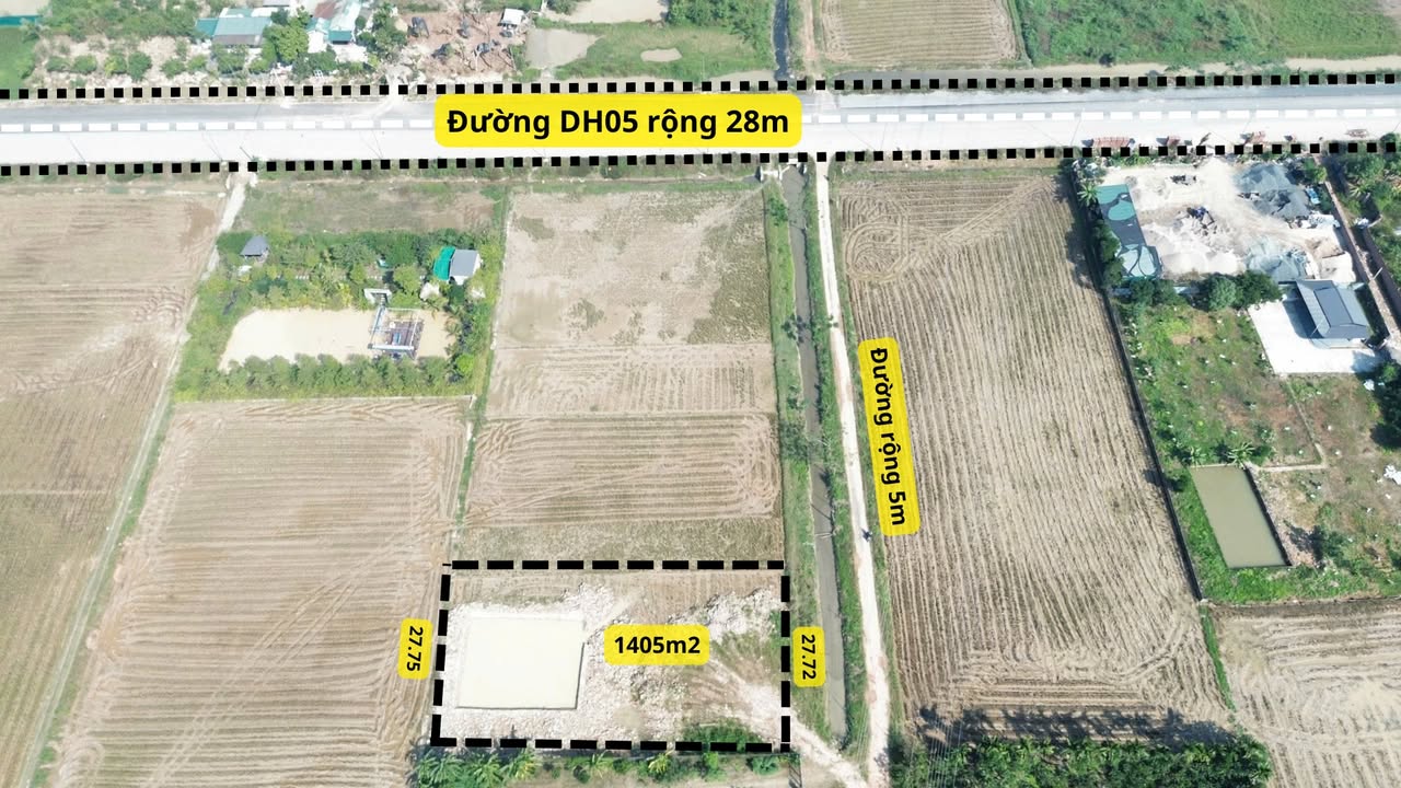 Đất nền Hưng Đạo Thạch Thất 1405m² giá 2.81 tỷ - Cơ hội đầu tư tuyệt vời!