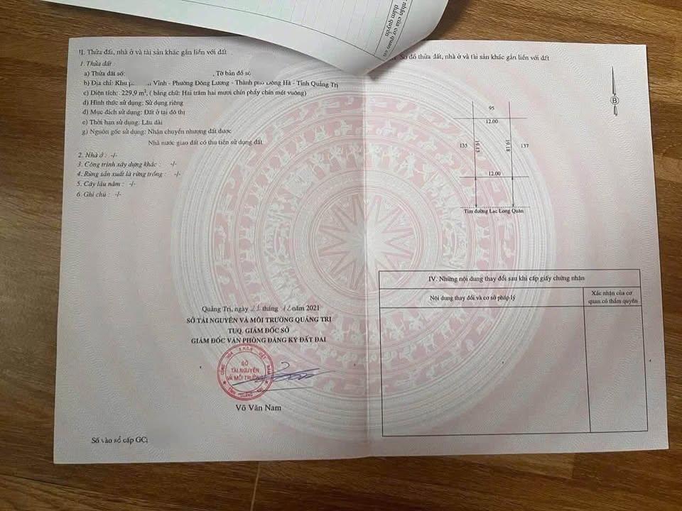 Đất mặt tiền Lạc Long Quân, Đông Hà 228m² giá thỏa thuận - Đầu tư sinh lời nhanh!