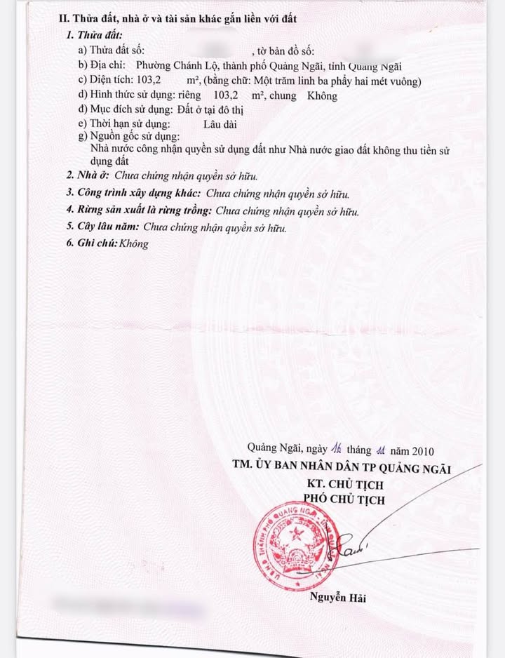 Đất nền Hẻm 95 Lê Lợi, Cẩm Thành, 103m² giá chỉ 1 tỷ - Cơ hội đầu tư lý tưởng!